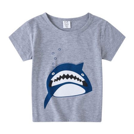 Gray Boys Baby Sharks T Shirts
