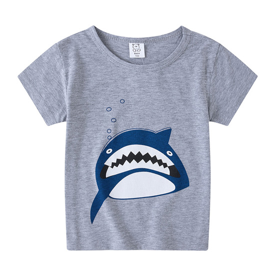 Gray Boys Baby Sharks T Shirts