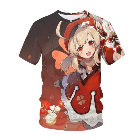 Game Genshin Impact Klee Shirt Clothing Merch