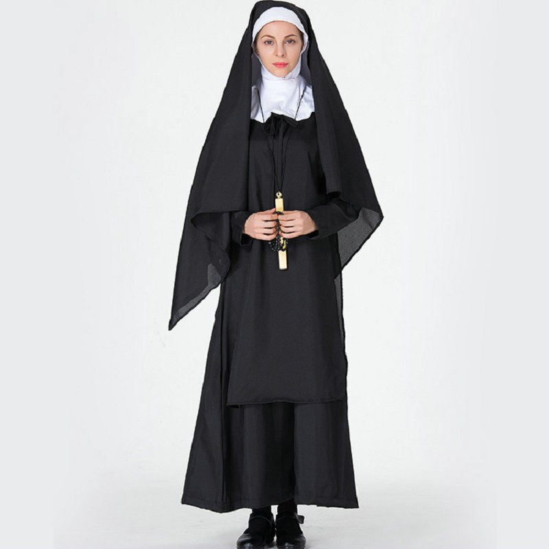 Nun Halloween Costume Dress MYanimec