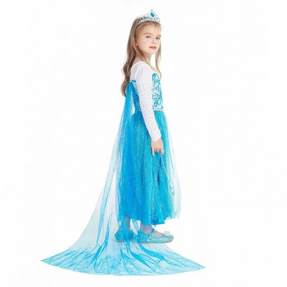 Girls Princess Costumes Blue Halloween Dress