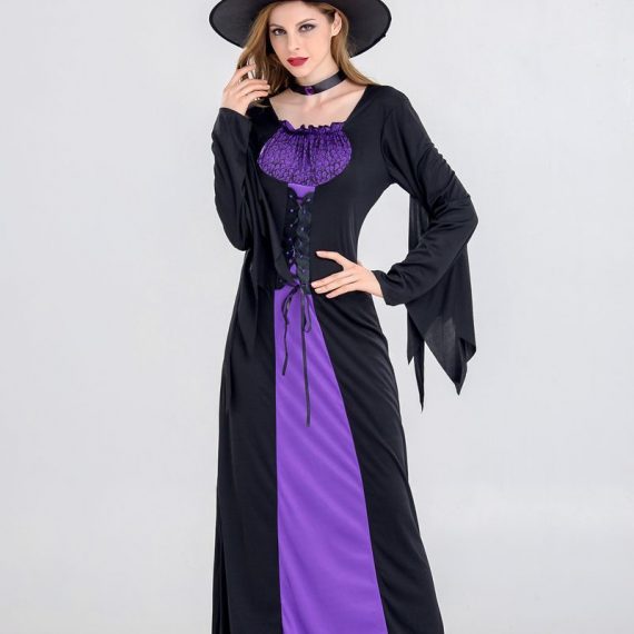 Adult Magic Magician Witch Role Play Black Costume
