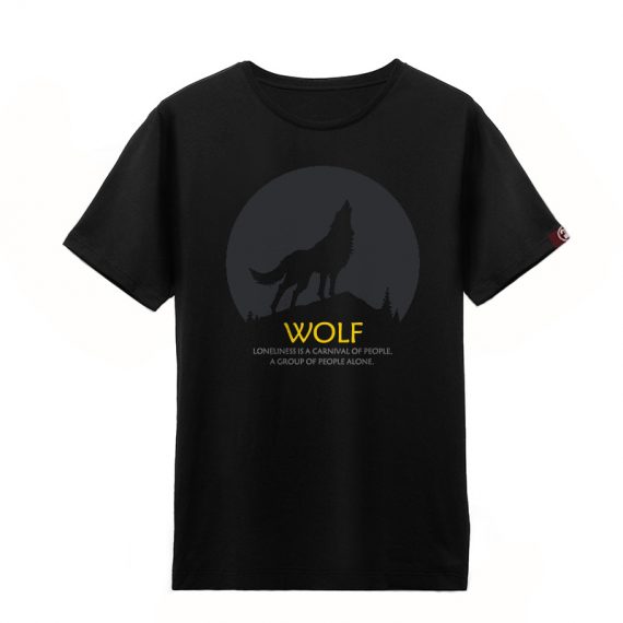 3D Style Adult Print Tops Black Wolf Shirt
