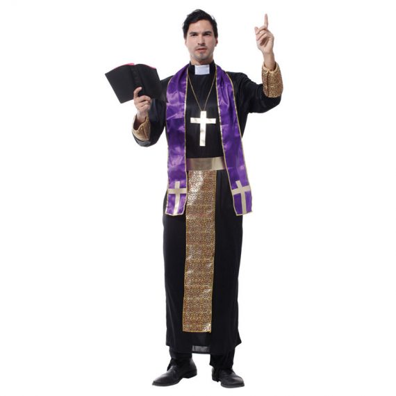 Adult Priest Black Costumes