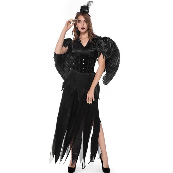Womens Dark Angel Halloween Black Costumes