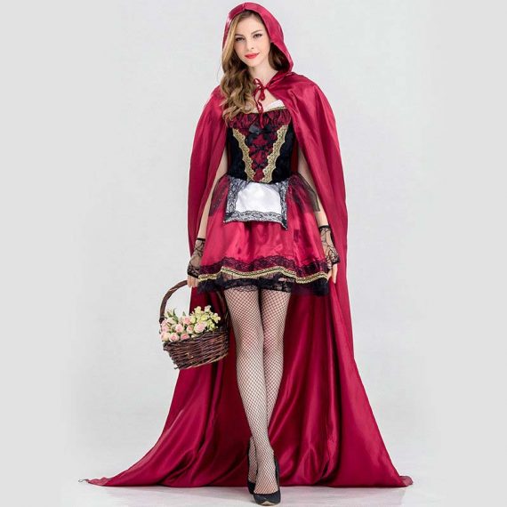 Womens Little Red Riding Hood Halloween Dress Costumes