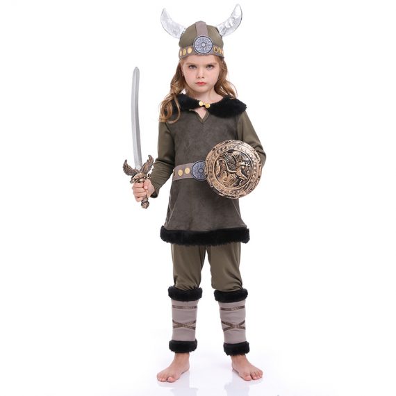 Viking Kids Costume Halloween Girls Cosplay