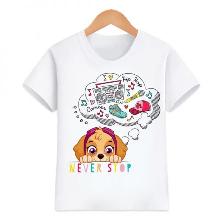 Short Sleeve Paw Patro White T Shirts