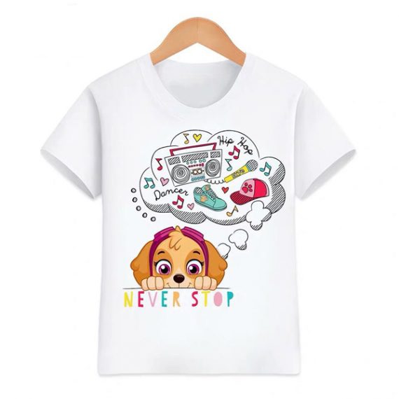 Short Sleeve Paw Patro White T Shirts
