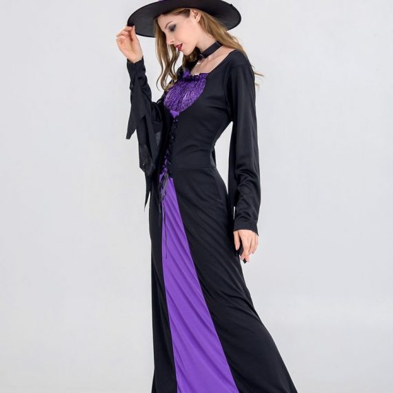 Adult Magic Magician Witch Role Play Black Costume