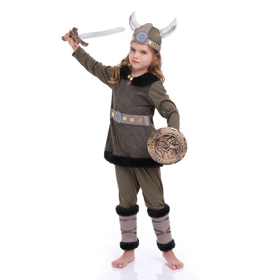 Viking Kids Costume Halloween Girls Cosplay