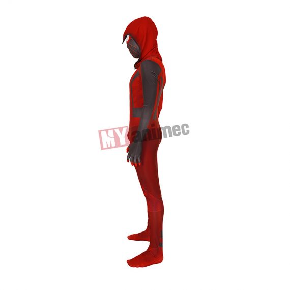 PS5 Spiderman Costume Crimson Cowl Suit Cosplay Jumpsuit