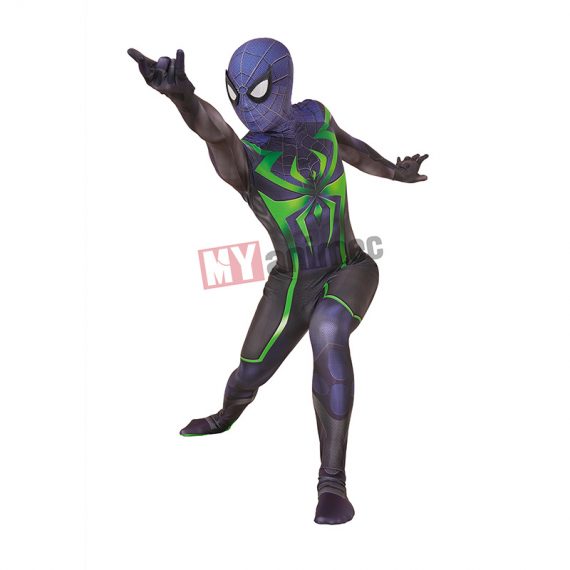PS5 Spiderman Jumpsuit Superhero Cosplay Purple Reing Suit