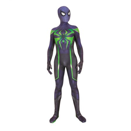 PS5 Spiderman Jumpsuit Superhero Cosplay Purple Reing Suit