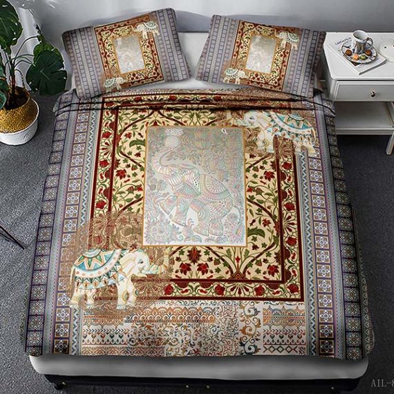 Elephant Comforter Set Boho Duvet Cover