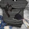 3D Print Funny Cat Shirts For Women
