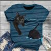3D Print Funny Cat Shirts For Women