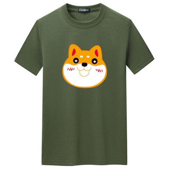 Pure Color Cartoon Print Dog T Shirts
