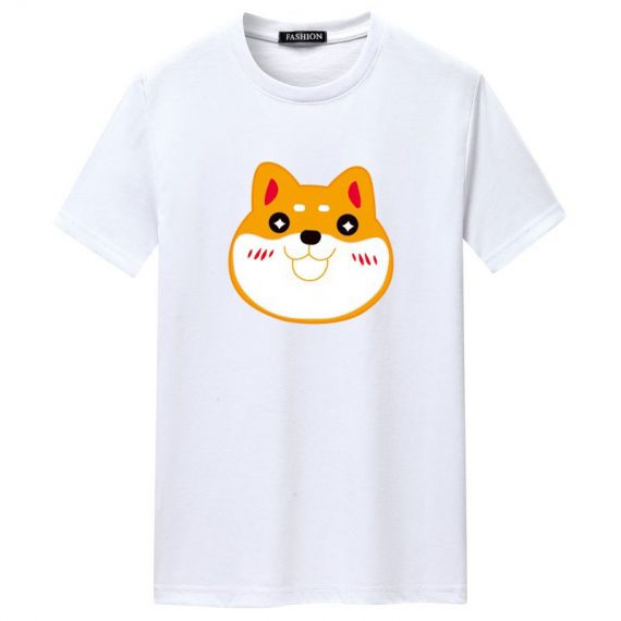 Pure Color Cartoon Print Dog T Shirts