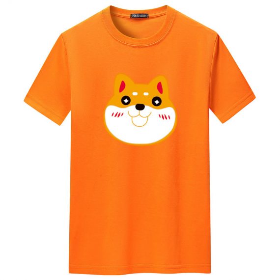 Pure Color Cartoon Print Dog T Shirts