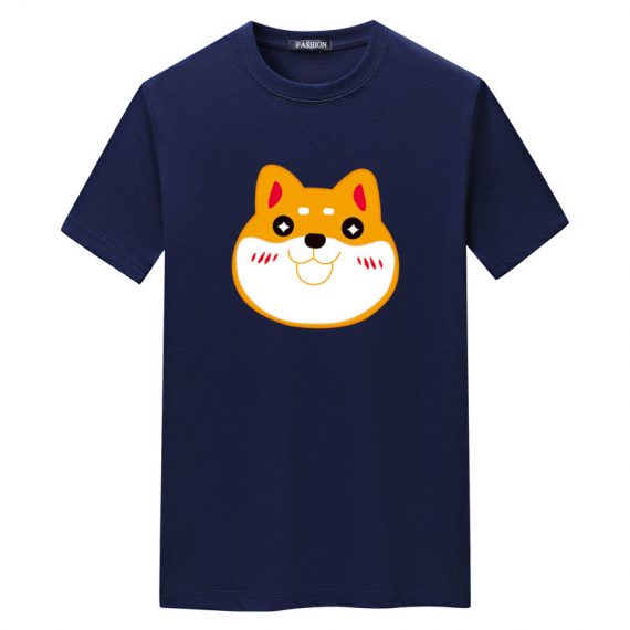 Pure Color Cartoon Print Dog T Shirts
