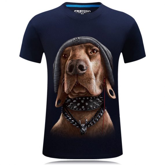 3D Style Funny Dog Shirts