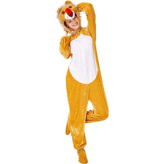Womens Yellow Wolf Halloween Costumes
