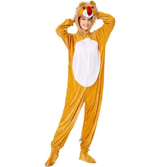 Womens Yellow Wolf Halloween Costumes