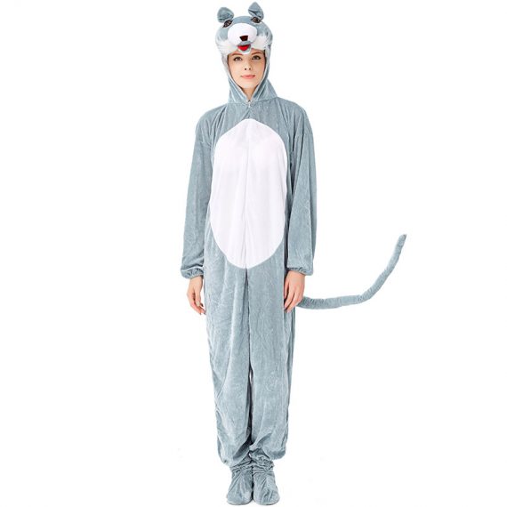 Womens Gray Cute Wolf Costumes