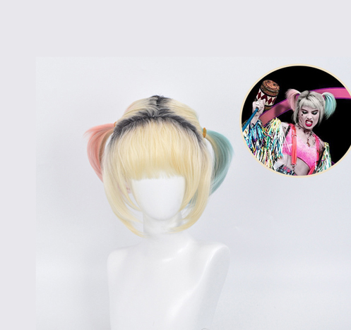 Short Women Harley Quinn Wig