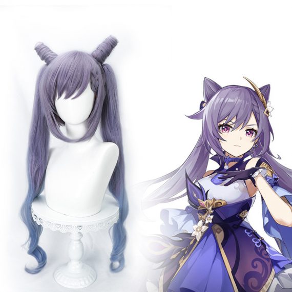 Genshin Impact Keqing Cosplay Wig