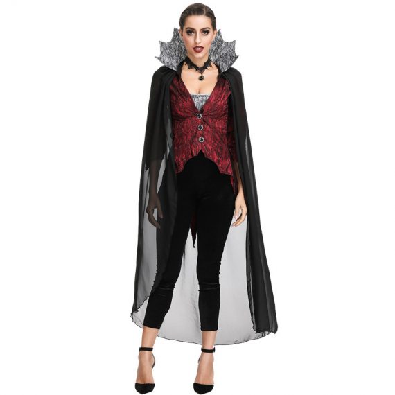 Women Black Role Play Halloween Vampire Costume