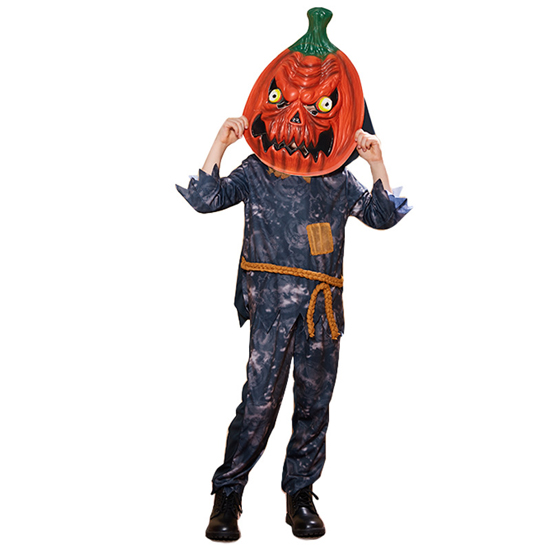 Boys Scary Pumpkin Head Costume
