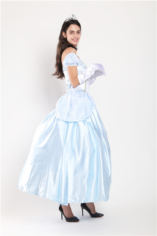 Princess Costumes Adult Fairy Tale Women Blue Dress