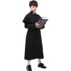Boys Priest Black Costume Traditional Cosplay