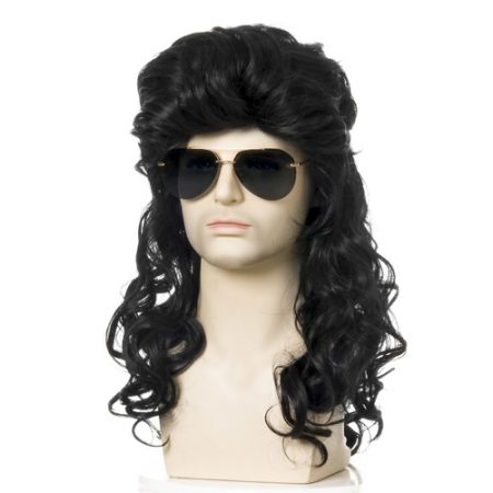 Mens 80s Rocker Disco Wig