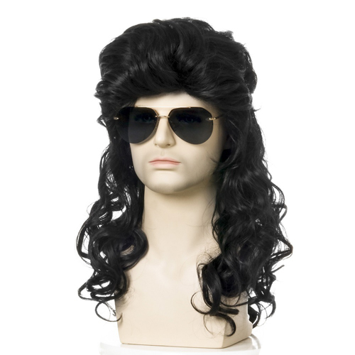 Mens 80s Rocker Disco Wig