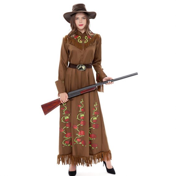 Adult Hunter Costumes Woman Brown Outfit