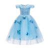Cute Girls Princess Costumes Blue Dress