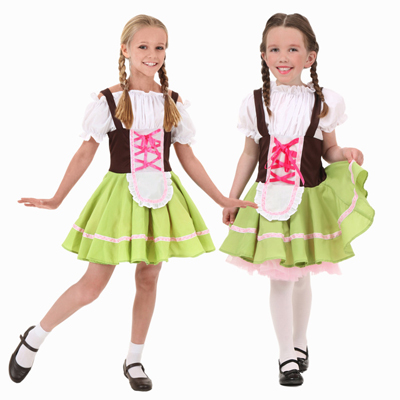 Oktoberfest Girls Green Costumes