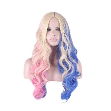 Long Wavy Women Harley Quinn Wig