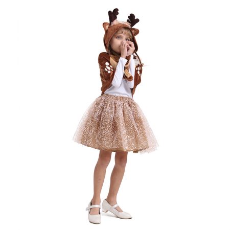 Kids Deer Halloween Costume Girls Dress Suit