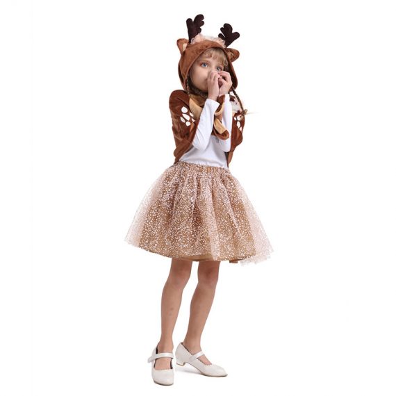 Kids Deer Halloween Costume Girls Dress Suit