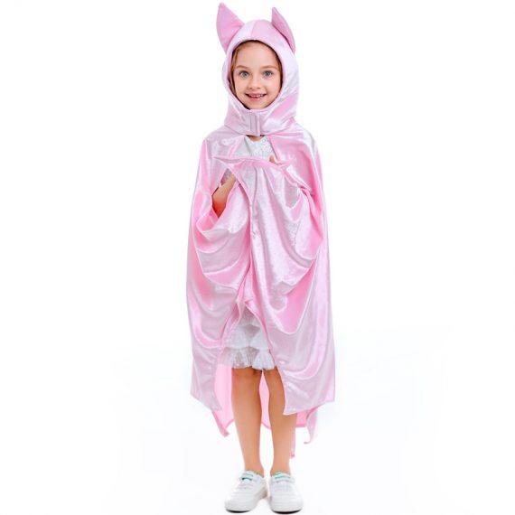 Girls Bat Costume Pink Cape