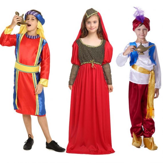 Halloween Princess Cosplay Outfit Aladdin Costume For Kids