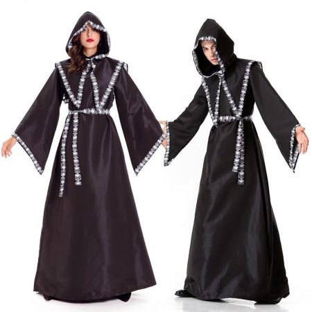 Black Witch Costume Adult  Halloween Couple Outfit