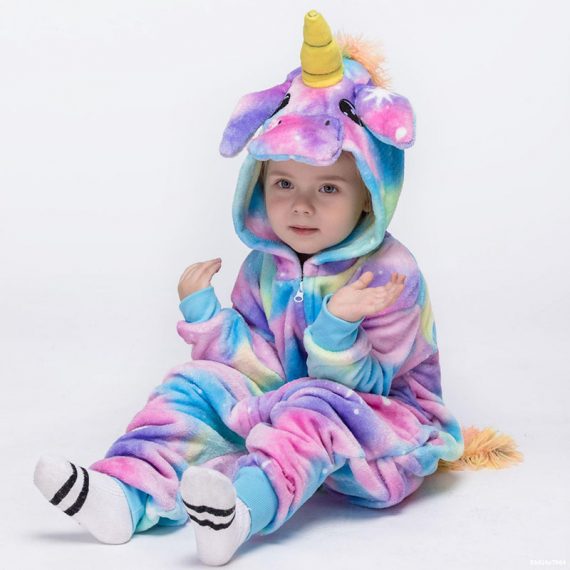 Kids Unisex Unicorn Furries Costume