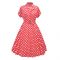 Adult Vintage Dresses Women Short Sleeve 50s Style Clothing