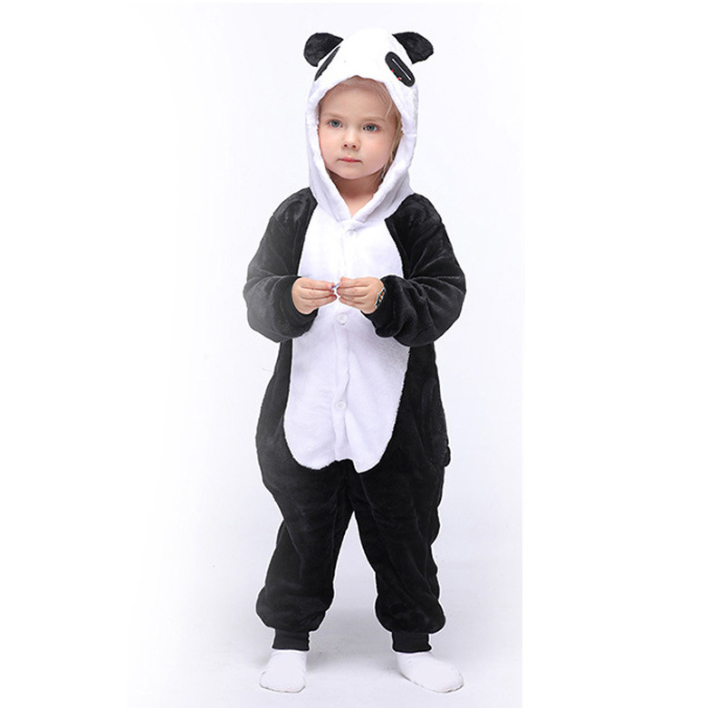 Unisex Furries Costume Kids Cute Panda Bodysuit Pajamas - MYanimec