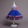 Girls Princess Skirt Dress Blue Costumes Outfit
